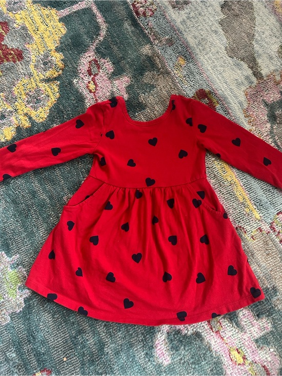 GAP Other - Gap Girls' Red Heart Print Long-Sleeve Dress